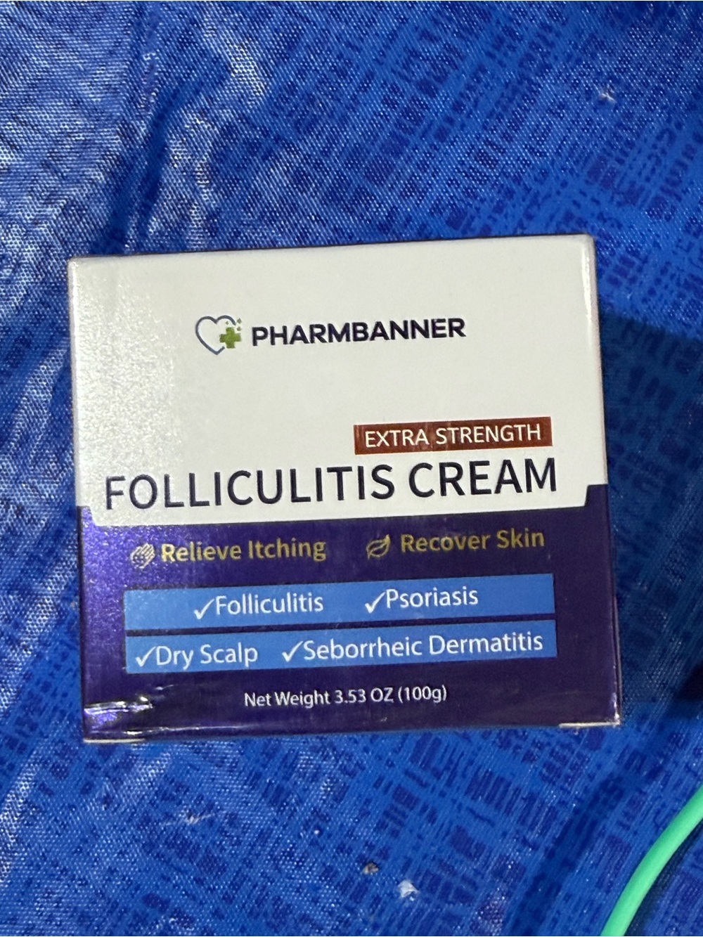 Source Unknown Pharmbanner Folliculitis Cream - Purple/White/Blue
